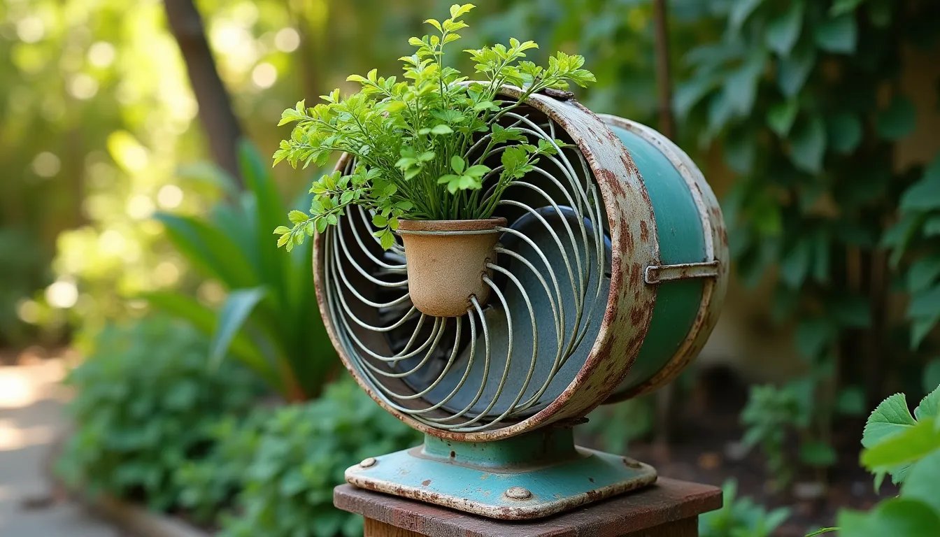 Riscoprire il vecchio ventilatore: idee creative per trasformarlo in un elemento unico per il tuo giardino